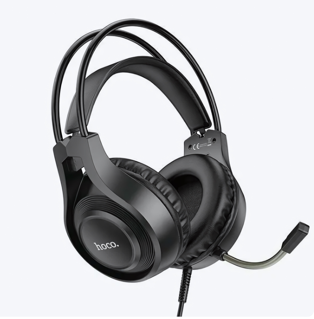 Гарнитура HOCO W106, накладные, разъем Jack, кабель 1.8 м Black