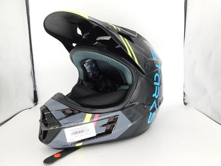Шлем кроссовый Starks MX-1 Чёрный-салатовый XS