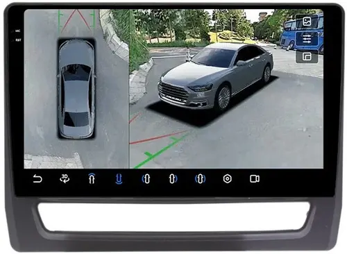 Магнитола для Mitsubishi ASX 2020+ (ШГУ 8", рамка тип 1) - FarCar BX3019M-360 монитор 10.36" 2K QLED на Android 13, Быстрая, CarPlay, 4G SIM-слот, 4 камеры в комплекте