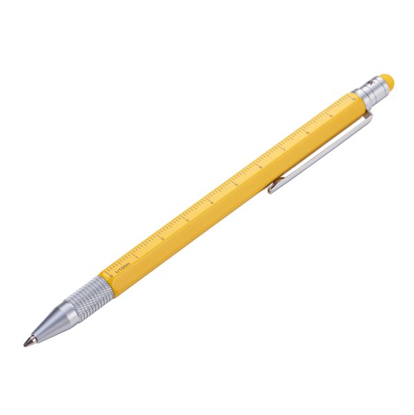 Ручка шариковая Troika многофункциональная Construction Slim, металл, 14.6х0.9х1.1 см, желтый