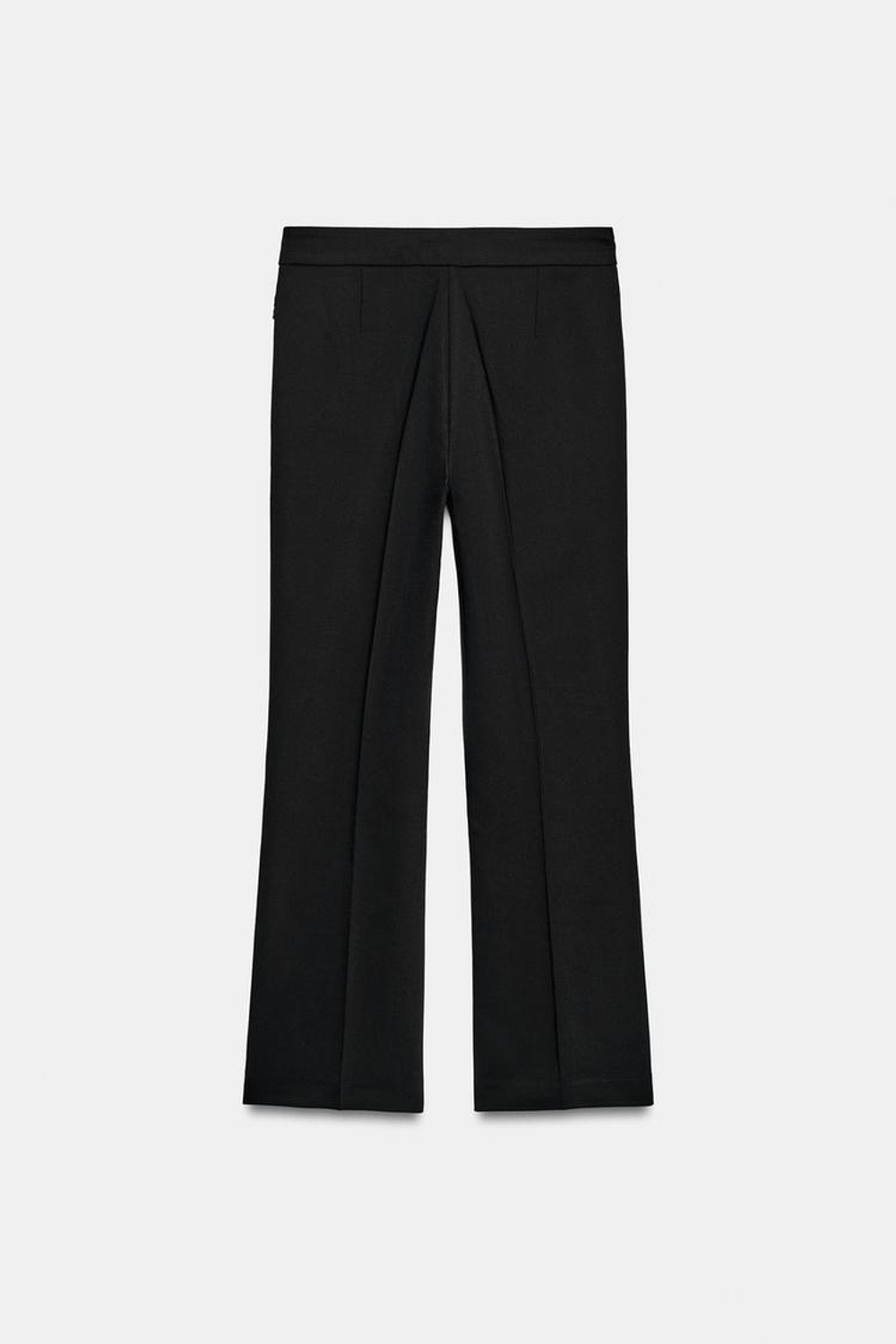 ZARA БРЮКИ MINI FLARE, ЧЕРНЫЙ
