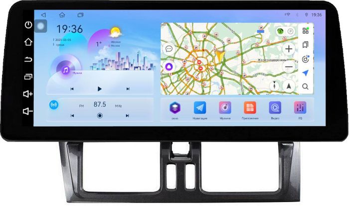 Магнитола для Volvo XC60 2008-2013 - FarCar монитор 12.3" 2K QLED на Android 14, Быстрая, CarPlay, 4G SIM-слот