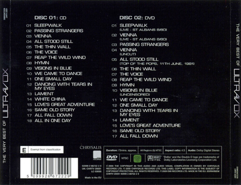 Ultravox / The Very Best Of Ultravox (CD+DVD)