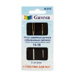 Иглы ручные гобеленовые №13-18, 2 шт, острие закругл, Gamma N-313