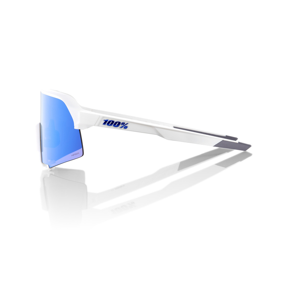 Спортивные очки с диоптриями 100% S3 / Matte White / HiPER Blue Multilayer Mirror Lens