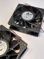 5 шт. Кулер DELTA 120 мм для корпуса ПК, 2,7 А / 4-pin / Кулер снят с рабочего оборудования