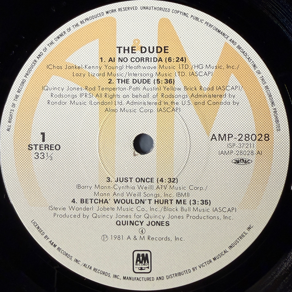 Виниловая пластинка Quincy Jones ‎– The Dude LP