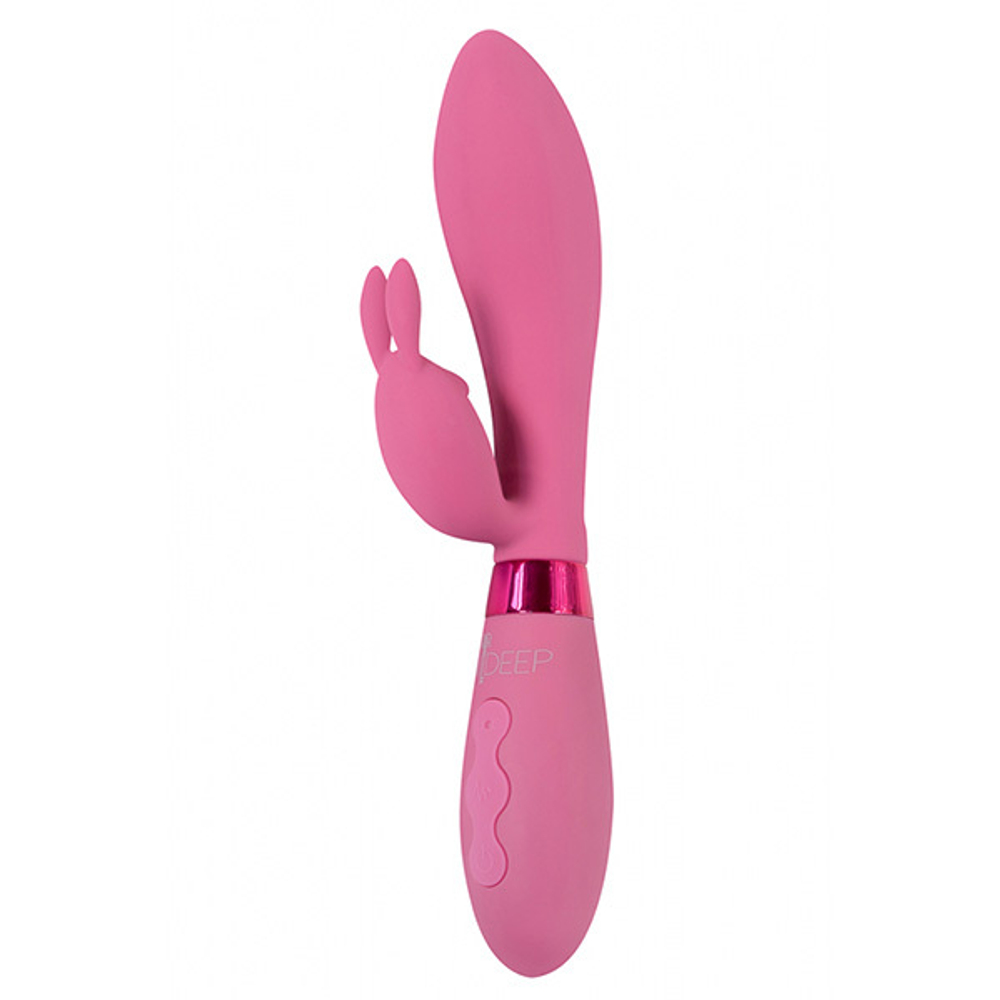 Малиновый вибратор-кролик 21,5см Indeep PRO Theona Magenta