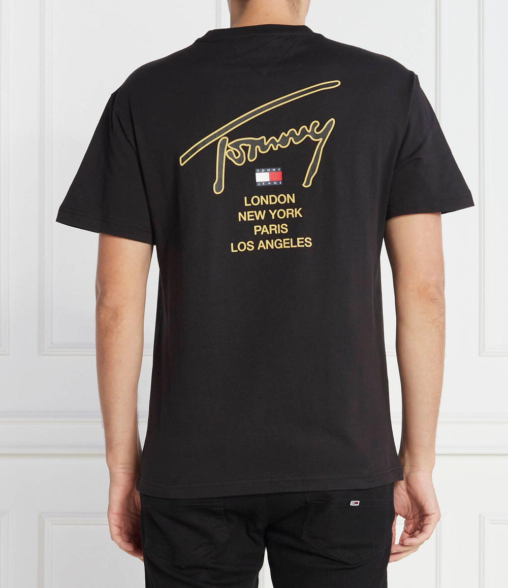Футболка GOLD SIGNATURE BACK Tommy Jeans - черный(DM0DM17729)