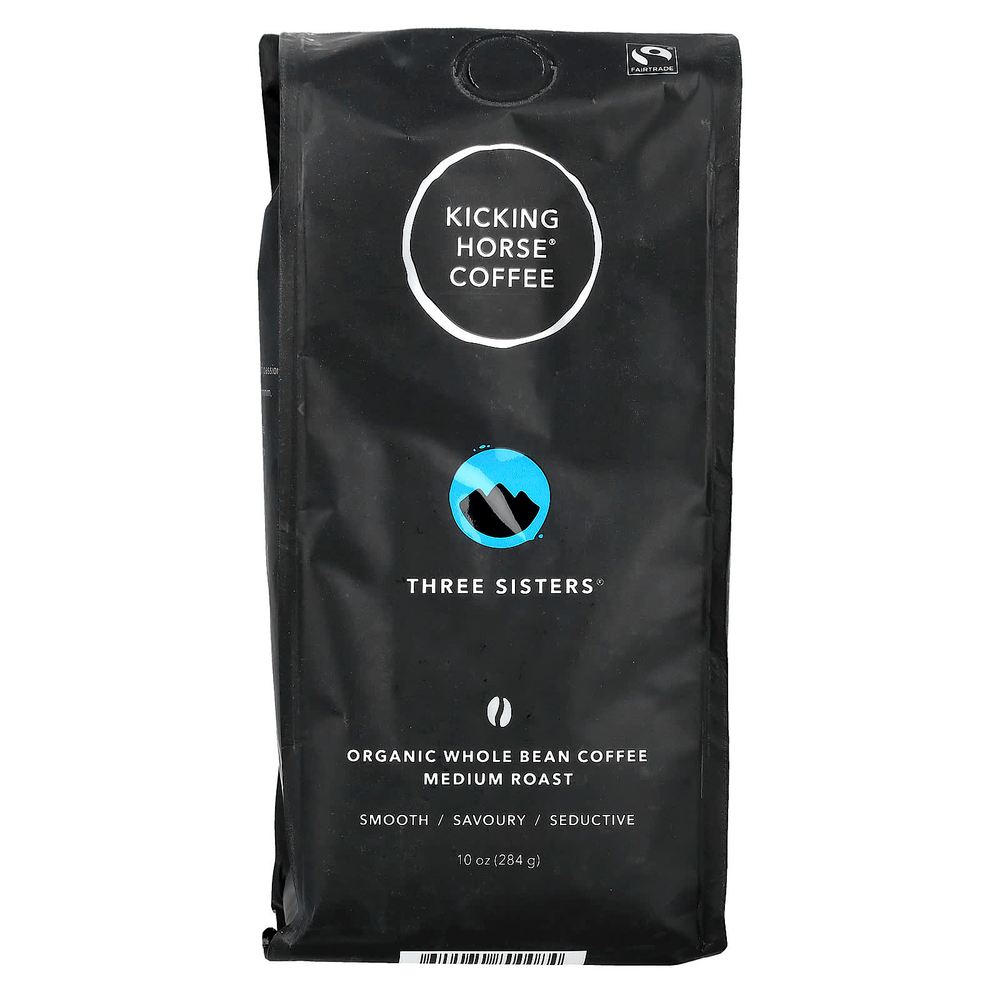 Kicking Horse, Three Sisters®, органический кофе в зернах, средняя обжарка, 284 г (10 унций)