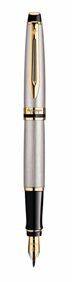 Перьевая ручка Waterman Expert 3, цвет: Stainless Steel GT, перо: F