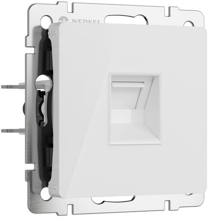 Розетка Ethernet RJ-45 (белый акрил)