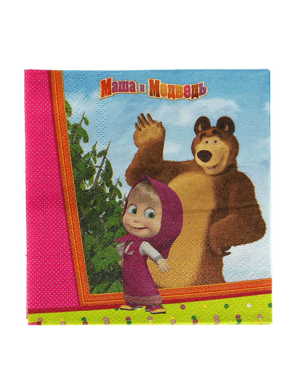 Салфетки Маша и Медведь 33см.
