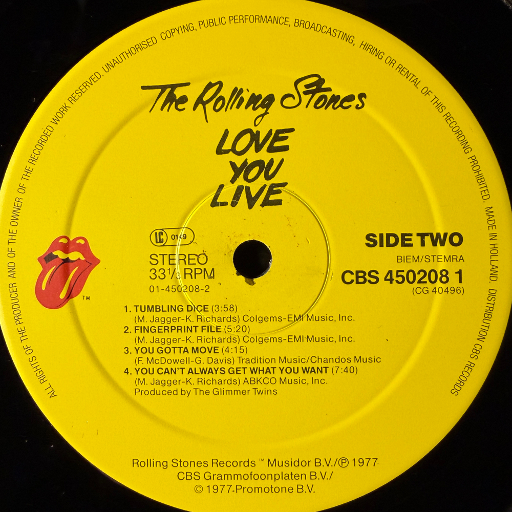 The Rolling Stones - Love You Live 2LP (Европа)