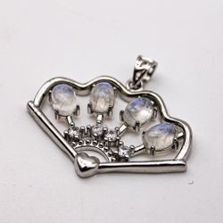 Подвеска серебро 925° — Лунный камень