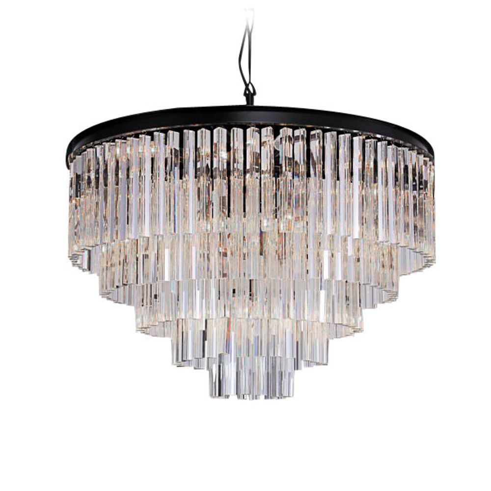Люстра Odeon 10A black/clear