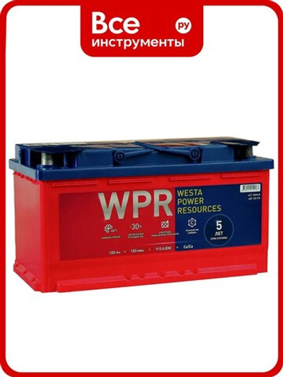 Аккумулятор WPR PREMIUM 100 А/ч обратный R+ 353x175x190 L5 EN 910 А