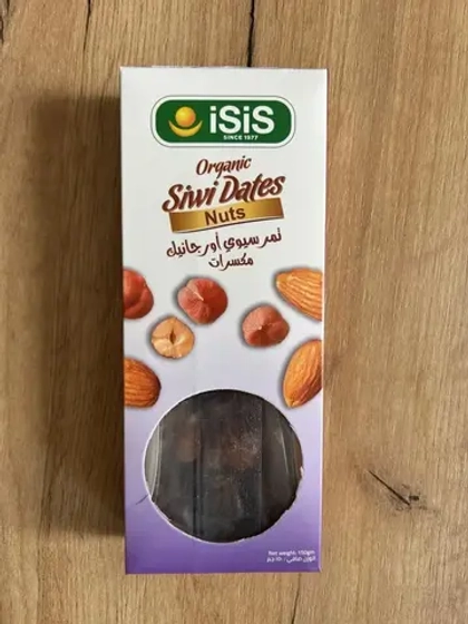 Финики органические без косточки с цельным фундуком и миндалем "Siwi" Isis, 150 г
