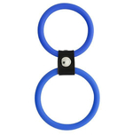 Синее двойное эрекционное кольцо Dual Rings Blue (Цвет: синий)