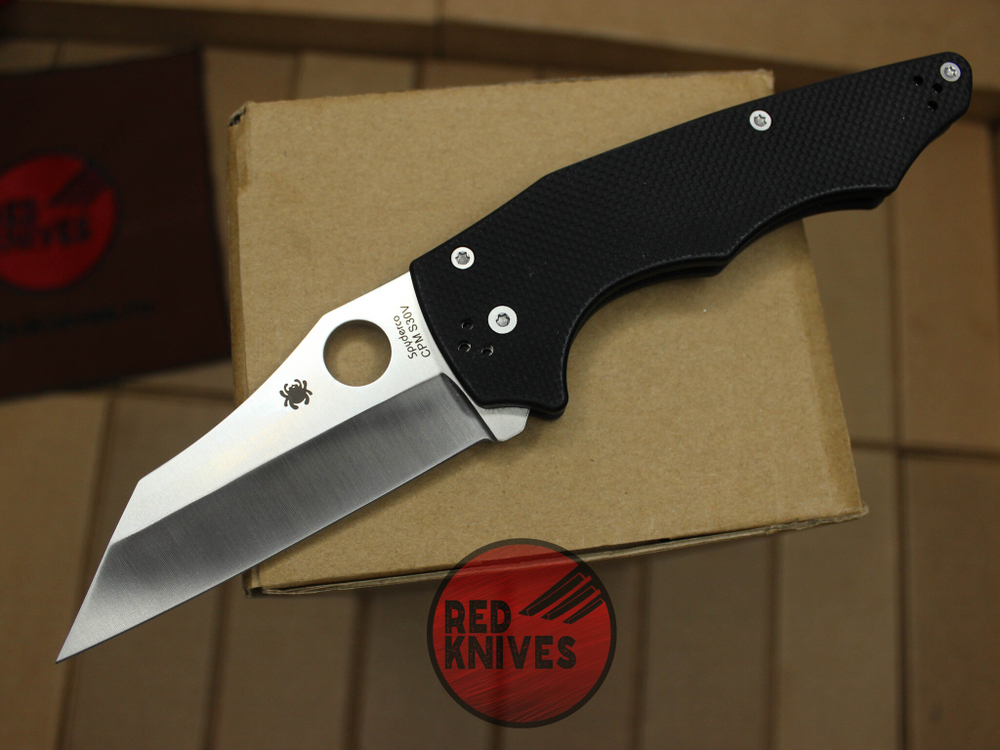 Нож Spyderco YoJumbo - черная рукоять G10, клинок сатин