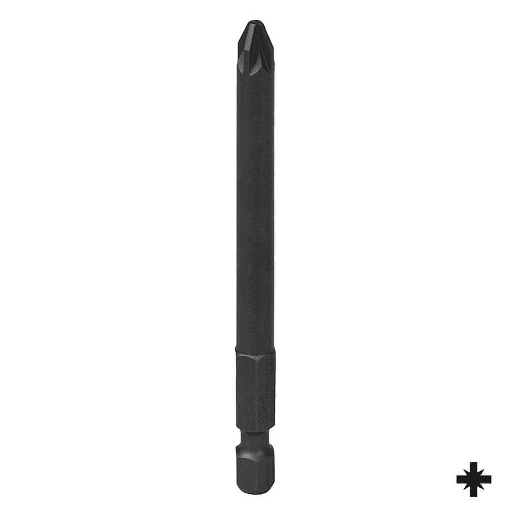 KING TONY (719002Z) Вставка (бита) торцевая 1/4", L = 90 мм, Pozidriv, PZ2, для шуруповерта