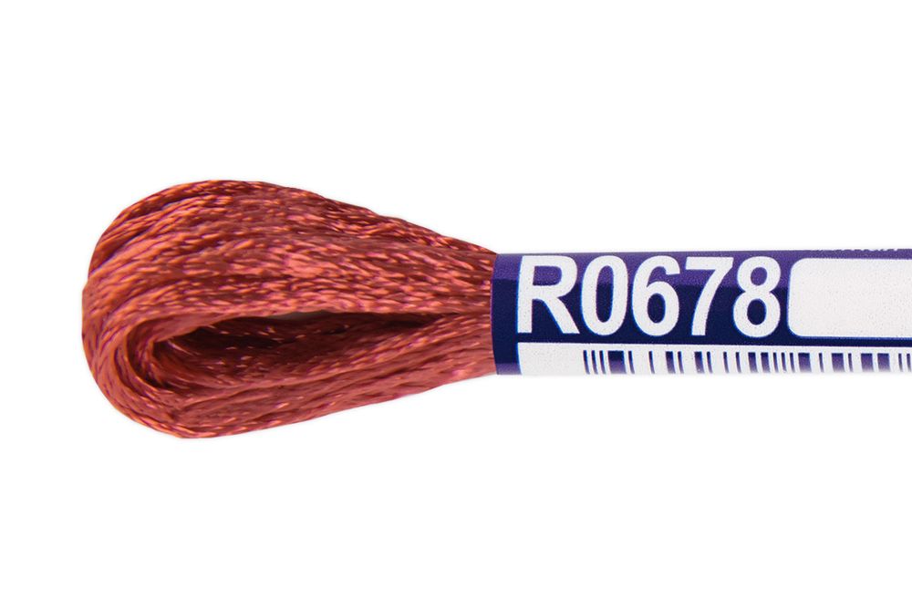 Мулине Gamma вискоза 100%, цв.R0678 красно-коричневый, 12 мотков по 8 метров