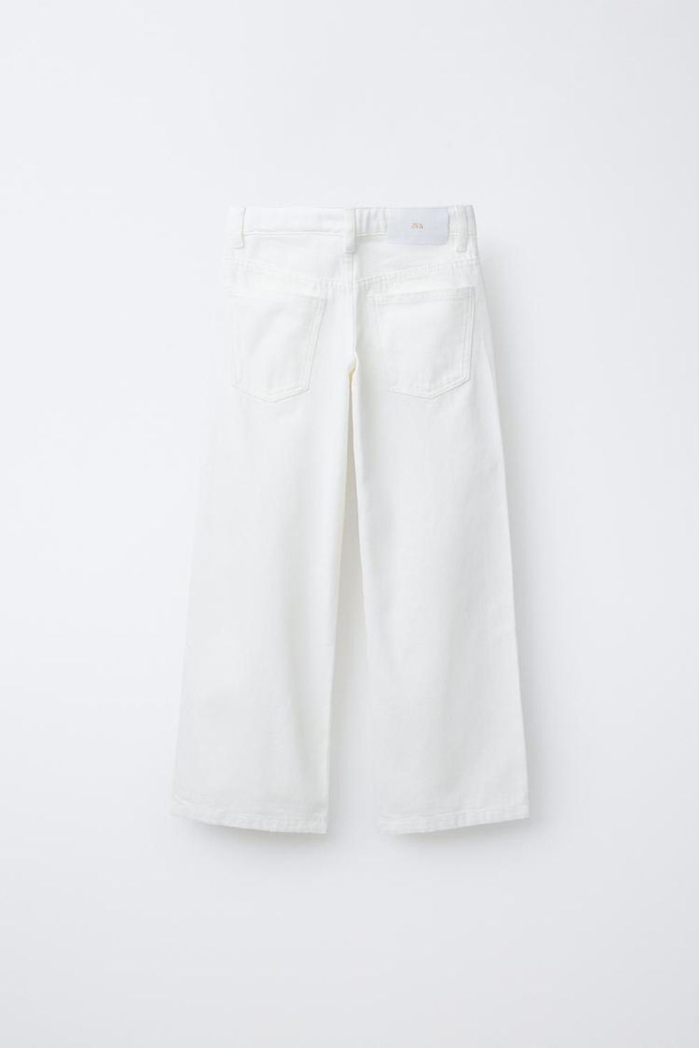 ZARA ДЖИНСЫ WIDE LEG, БЕЛЫЙ
