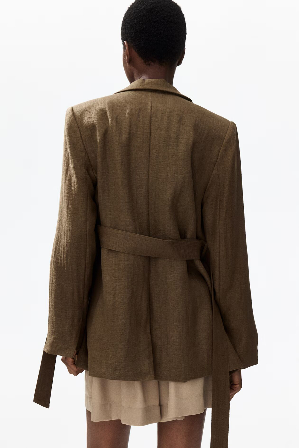 Блейзер из текстурированной ткани с ремешками - H&M