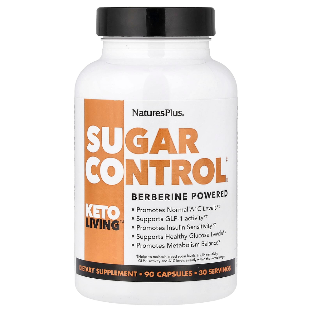 NaturesPlus, Keto Living™, Sugar Control®, 90 капсул