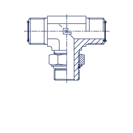 ФИТИНГ ORFS TEE 6-9/16-18 CAST