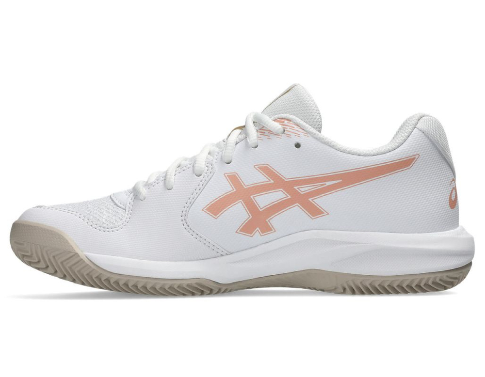 Женские теннисные кроссовки Asics Gel-Dedicate 9 Clay - white/cantaloupe