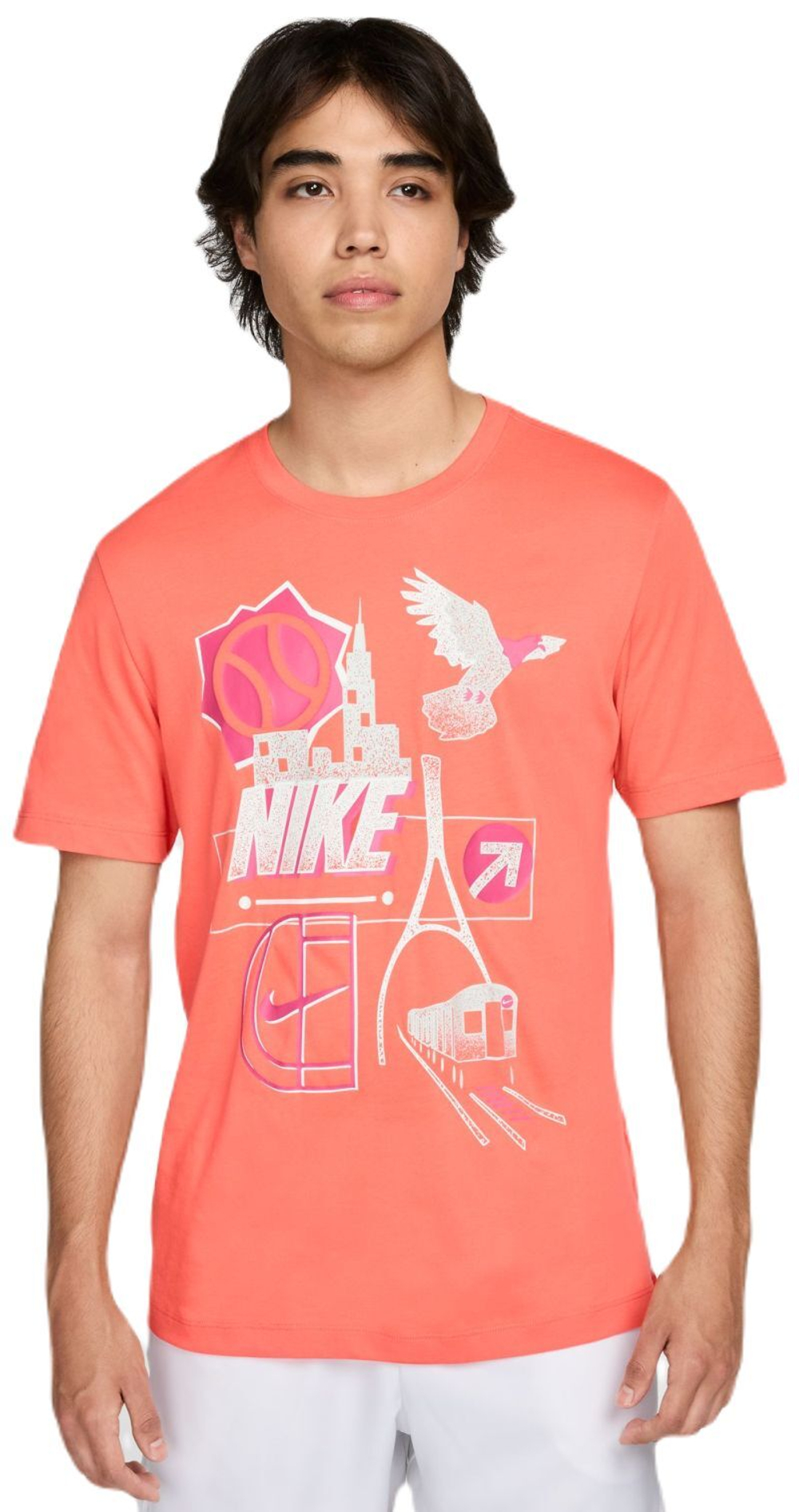Мужская теннисная футболка Nike Court Dri-Fit US Open Tennis - Оранжевый