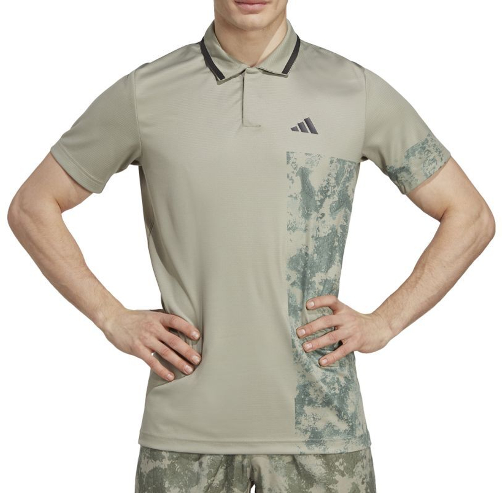 Мужское теннисное поло Adidas Paris Tennis Heat.Rdy Freelift Polo Shirt - silver pebble
