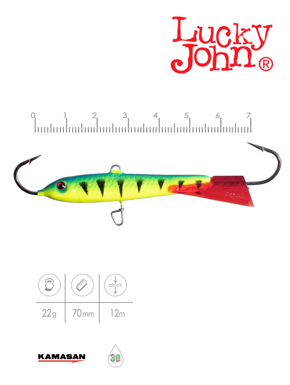 Балансир Lucky John CLASSIC 7 70мм/36RT