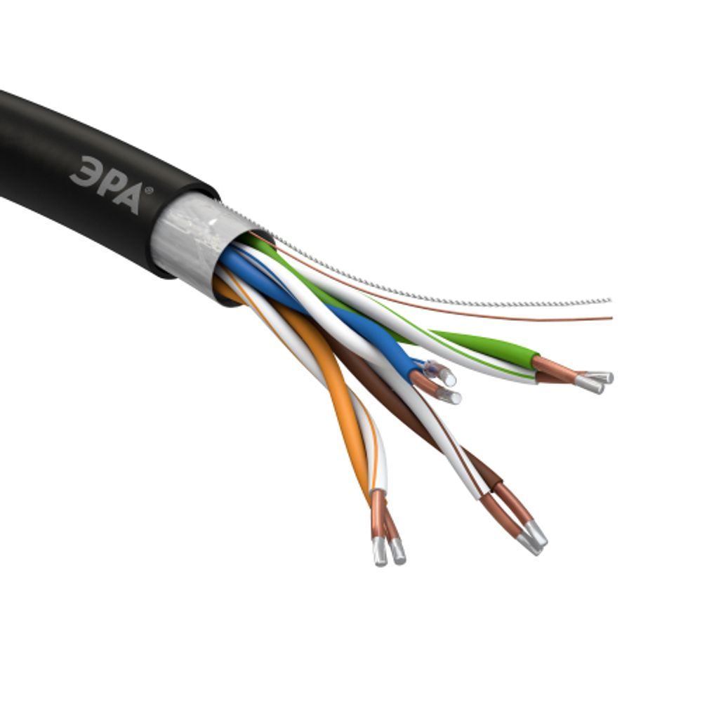 Кабель витая пара ЭРА SIMPLE U/UTP 2x2x24 AWG Cat5e CCA PVC 305м | Электротовары