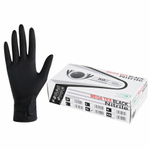 Перчатки нитриловые сверхпрочные с текстурой SFM MEGA TEX BLACK 25 пар (50 штук), XL (очень большой).