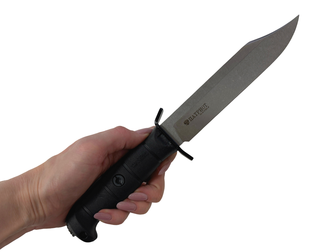 Нож тактический ПАТРИОТ, сталь VG-10 (Cryo) StoneWash, 4610094298014