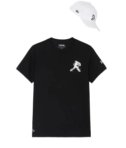 Мужская теннисная футболка Lacoste Tennis x Novak Djokovic Pack - black
