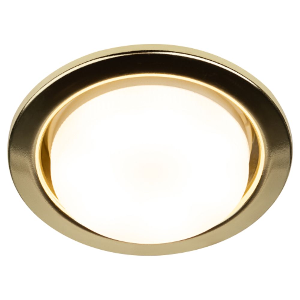 Светильник встраиваемый ЭРА KL35 GD /1 (к) под лампу GX53 золото термокольцо в комплекте | Встраиваемые светильники Для ламп GX53