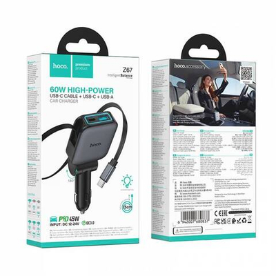 Hoco Z67 Triunfar автомобильное зарядное устройство PD60W(1C1A)+Type-C