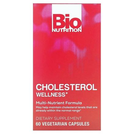 Bio Nutrition, Cholesterol Wellness, 60 вегетарианских капсул