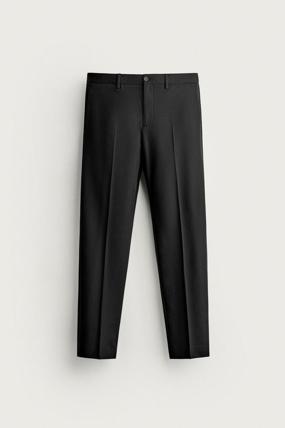 ZARA КОСТЮМНЫЕ БРЮКИ COMFORT, ЧЕРНЫЙ