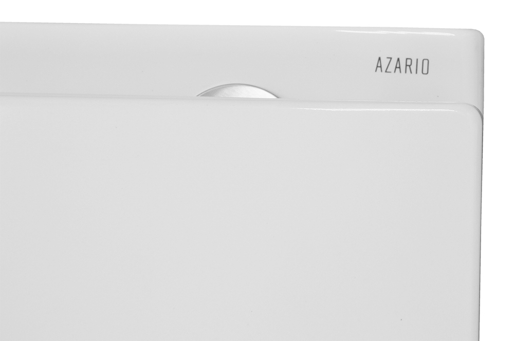 AZ-0046 -N Azario Grado подвесной безободковый унитаз со скрытым сливом белый в комплекте с сидением микролифт. Размер 490*370*360 мм.