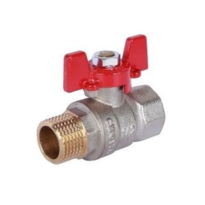 Шаровые краны Rommer RBV-0004 ВР/НР, ручка-бабочка