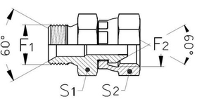 Соединение PF BSP 1/2" BSP 1/2"