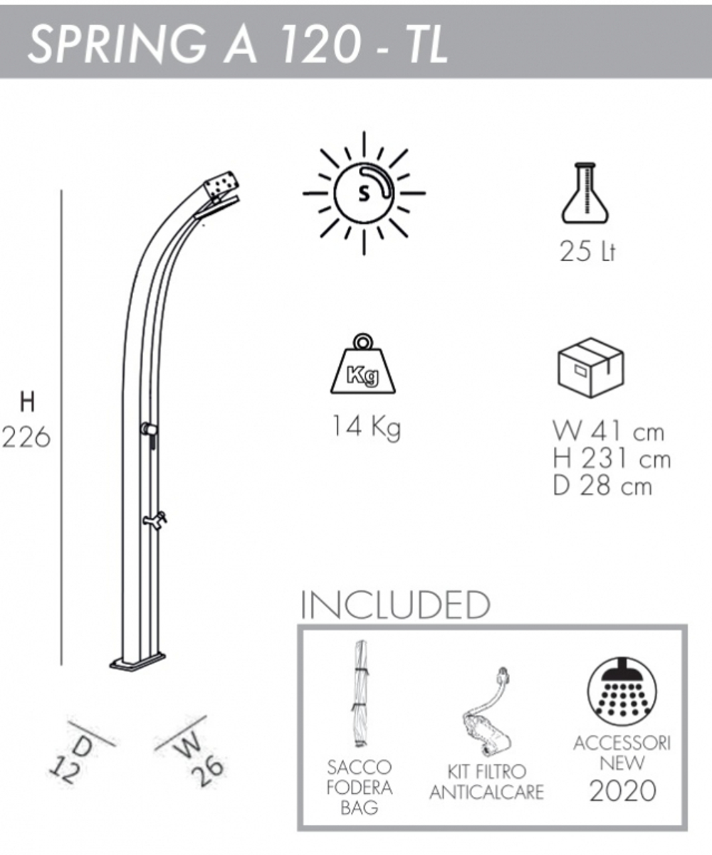 Душ солнечный Arkema Spring A 120 TL