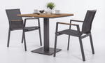 Стол обеденный Ideal Patio МИРРА алюминий, поливуд 80х80 см (1 ножка)