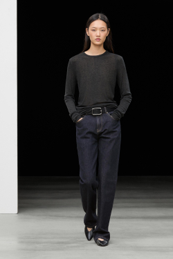 Massimo Dutti Футболка с длинными рукавами из шерстяной смеси, темно-серый