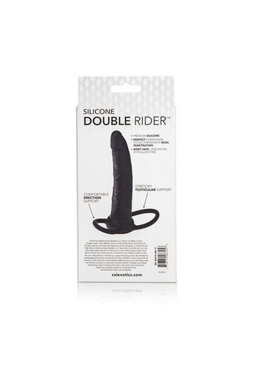 Страпон-насадка с креплением на пенис Double Rider (Цвет: черный)