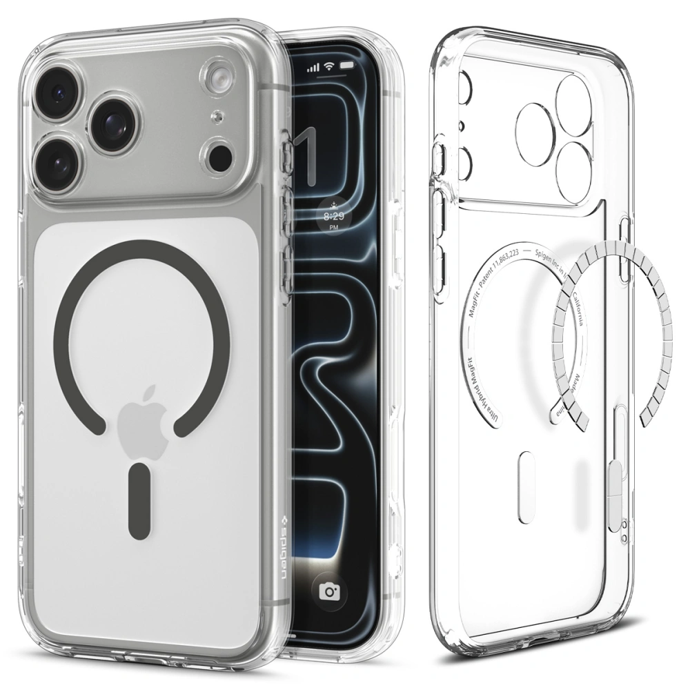 Чехол Spigen Ultra Hybrid MagFit для iPhone 17 Pro Max Clear Graphite